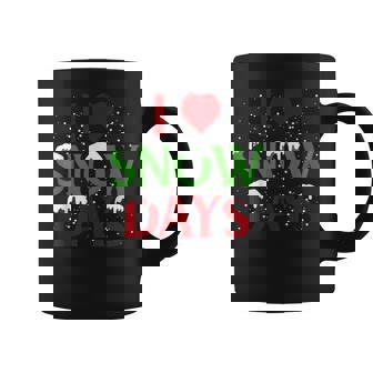 I Love Snow Days Educator Student Winter Graphic Print Coffee Mug - Monsterry