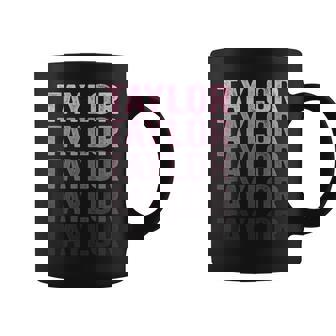 I Love Taylor Retro Groovy Prénom Personnalisé Tasse - Cadeauxyz