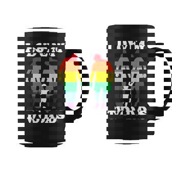 I Love My Two Dads Gay Couple Graphic Print Coffee Mug - Monsterry
