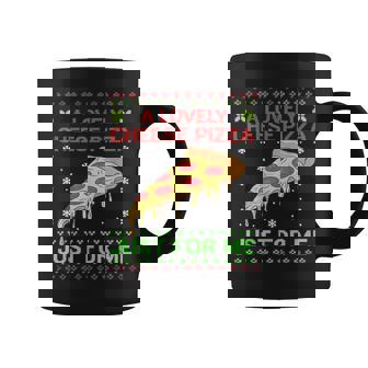 A Lovely Cheese Pizza Just For Me Christmas Tree Graphic Print Coffee Mug - Monsterry