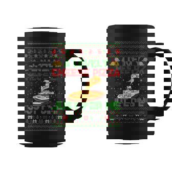 A Lovely Cheese Pizza Just For Me Ugly Pizza Christmas Graphic Print Coffee Mug - Monsterry