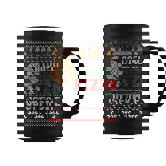 A Lovely Cheese Pizza Just For Me Ugly Christmas Sweater Graphic Print Coffee Mug - Monsterry