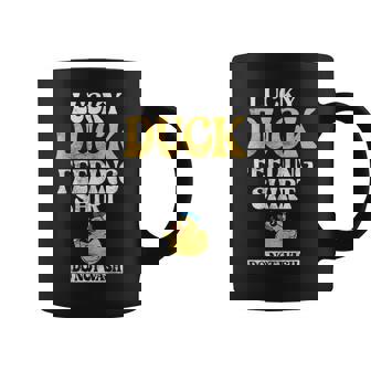 Lucky Duck Feeding Shirt Graphic Print Coffee Mug - Monsterry