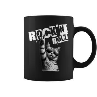 Lustiges Musik Festival Rock Katze Rock N Roll Tassen - Geschenkecke