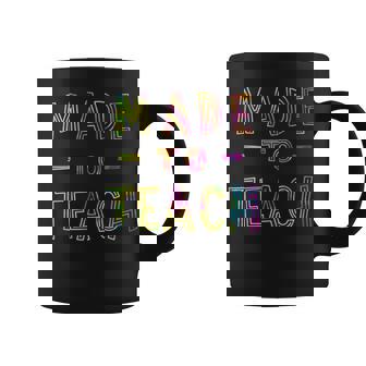 Made To Teach Proud Teacher Quote Teaching Saying Graphic Print Coffee Mug - Monsterry