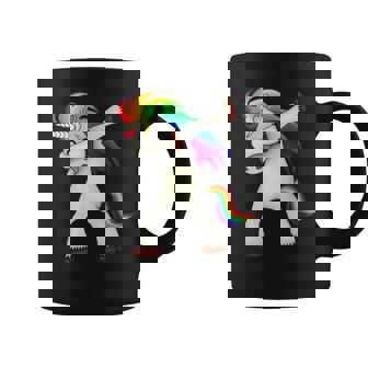 Magical Rainbow Unicorn Dabbing Dance Move Dab Shirt Graphic Print Coffee Mug - Monsterry
