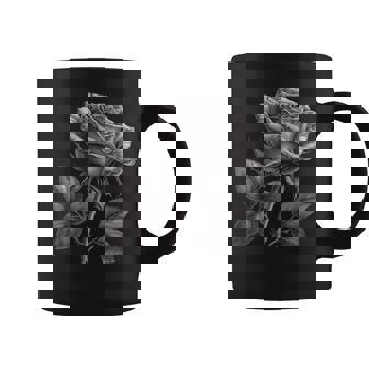 Magnifique Gothique Punk Avec Rose Noire Tasse - Cadeauxyz
