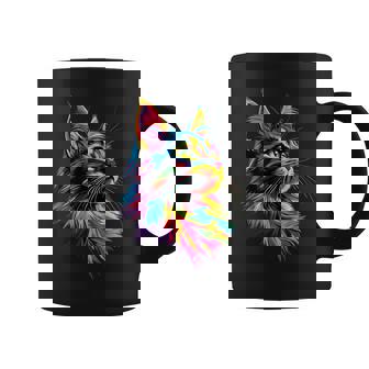 Maine Coon Chat Couleurs Arc-En-Ciel Colorées Maine-Coon Tasse - Cadeauxyz