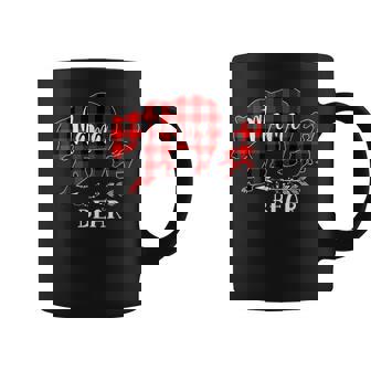 Mama Bear Buffalo Red Plaid Christmas Pajama Family Outfits Graphic Print Coffee Mug - Monsterry