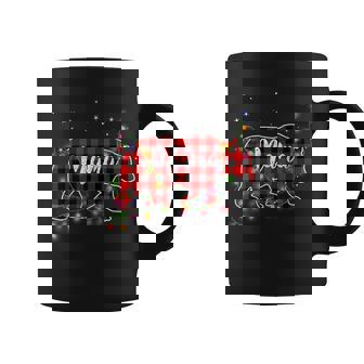 Mama Bear Red Plaid Christmas Pajama Family Graphic Print Coffee Mug - Monsterry