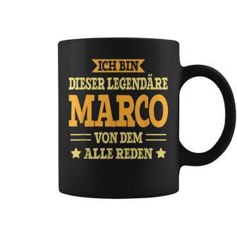 Marco With First Name Slogan Tassen - Geschenkecke