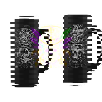 Mardi Gras Costume Sugar Skull Carnival Halloween Witch Men Graphic Print Coffee Mug - Monsterry