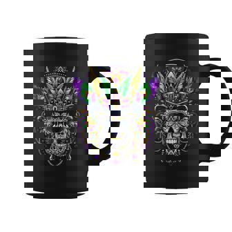 Mardi Gras Skull Top Hat New Orleans Witch Doctor Voodoo Coffee Mug - Thegiftio UK