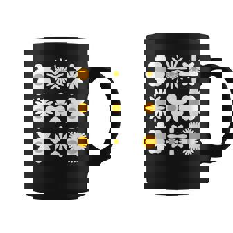 Margaritas Blancas Set Manzanillas Margaritas Con Pétalos Diferentes Cuello Taza de café - Regaloses