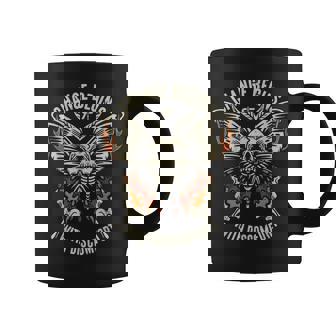The Mariposa Butterfly Skull Change Begin With Discomfort Graphic Print Coffee Mug - Monsterry