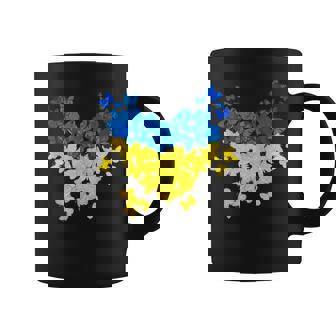 Mariposas Corazón Ucrania Bandera Ucraniano Ucraniano Taza de café - Regaloses