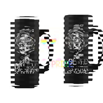 Más Orgullo Menos Prejuicio Orgullo Mes Divertido Lgbtq Gay Adolescentes Taza de café - Regaloses