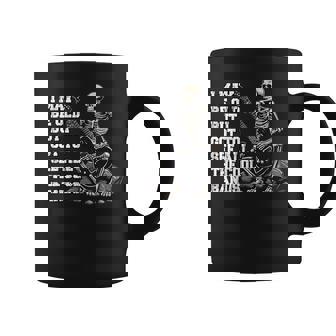 I May Be Old Cool Bands Squelette Joue Guitare Rock Music Tasse - Cadeauxyz