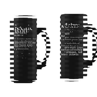 Mechanic Graphic Meaning Mechanic Noun Definition Graphic Print Coffee Mug - Monsterry