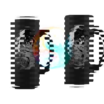 Meditation Taoism Yin Yang Symbol On Nature Taijitu Yin Yang Graphic Print Coffee Mug - Monsterry