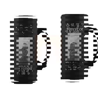 Melancholy Cat You Only Live Once Thank God Japanese Anime Graphic Print Coffee Mug - Monsterry