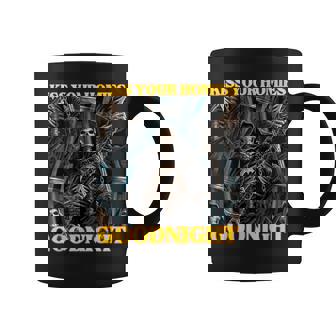 Meme Divertido De Esqueletos Duros Y Cringe Con Un Beso De Buenas Noches A Tus Amigos Taza de café - Regaloses