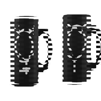 Mercury Astrology Female Gender Symbol Planet Zodiac Graphic Print Coffee Mug - Monsterry