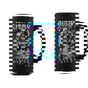 Mermaid Birthday Girl 5 Years Old Mermaid 5th Birthday Girls Graphic Print Coffee Mug - Monsterry