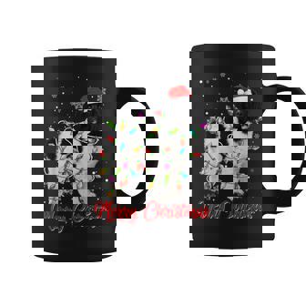 Merry Christmas Lights Newfoundland Dog Dog Lover Graphic Print Coffee Mug - Monsterry