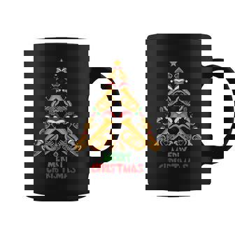 Merry Christmas Tuba Tree Tuba Music Lover Xmas Holiday Graphic Print Coffee Mug - Monsterry