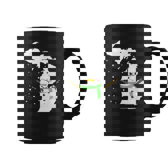 A Very Michigan Winter Snowman T-Shirt Graphic Print Coffee Mug - Monsterry