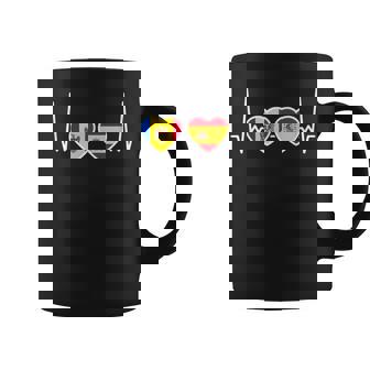 Moldavia España Bandera Latido Español Moldavo Taza de café - Regaloses