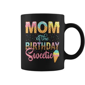 Mom Of The Birthday Sweetie Girl Ice Cream Family Party Graphic Print Coffee Mug - Monsterry
