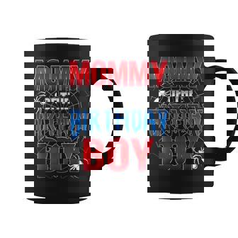 Mommy Of The Birthday Boy Spider Web Birthday Party Matching Coffee Mug | Mazezy