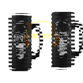 Mono Con Auriculares De Dj Y Gafas De Sol Mono Taza de café - Regaloses