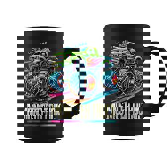 Monster Truck Birthday Party Retro Vintage Monster Trucks Coffee Mug - Monsterry