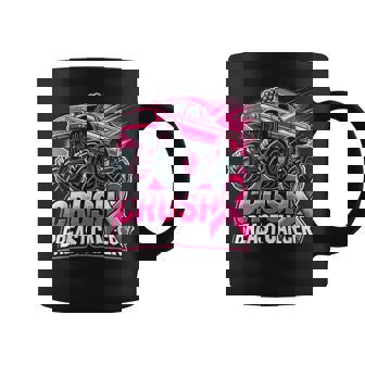 Monster Truck Pink Breast Cancer Awareness Graphic Print Coffee Mug - Monsterry