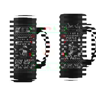 Moo Deng Christmas Todo Lo Que Quiero Para Navidad Es Un Moo Deng Taza de café - Regaloses