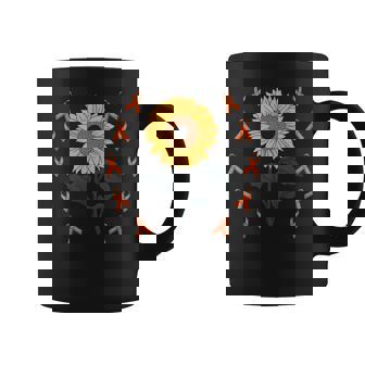 Multiple Sclerosis Awareness Sunflower Ms Warrior Support Taza de café - Regaloses