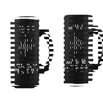 Music Awakens My Spirit Inspiring Music Lover Quote Coffee Mug - Seseable