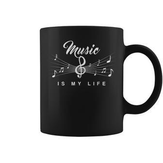 Music Is My Life Music Musician Treble Clef Tassen - Geschenkecke