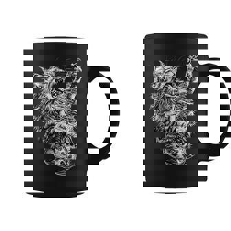 Música Gato Atascando Con Pasión Por La Guitarra Y El Rock Taza de café - Regaloses