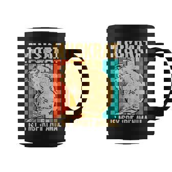Muskrat Is My Spirit Animal Retro Graphic Print Coffee Mug - Monsterry