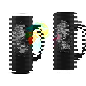 Nature Taoism Yin Yang Symbol On Zen Taijitu Yin Yang Graphic Print Coffee Mug - Monsterry