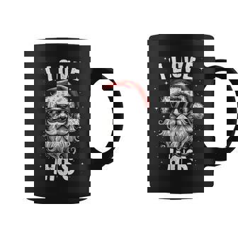Naughty Rude Santa In Sunglasses I Love Hos Graphic Print Coffee Mug - Monsterry