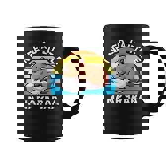 Necesito Un Poco Napybara Dormir Capybaraintage Atardecer Taza de café - Regaloses