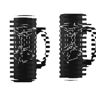 Nerdy Tesseract Hypercube Math Science Teacher Student Graphic Print Coffee Mug - Monsterry