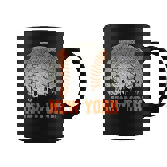 New York Retro Baseball Lover Met At Game Day Coffee Mug - Thegiftio UK