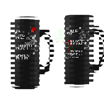Nice Naughty British Christmas Britain Heritage Roots Premium Graphic Print Coffee Mug - Monsterry