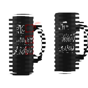 Nice Naughty Cowboy Christmas List Santa Claus Rodeo Xmas Graphic Print Coffee Mug - Monsterry